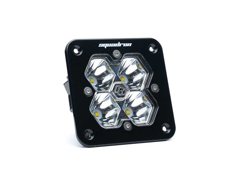 Baja Designs 55-1001-2 Squadron 2.0 Sport Black Flush Mount LED Auxiliary Light Pod Clear Spot