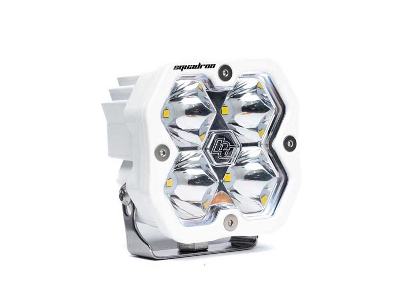 Baja Designs 55-1001-WT-2 Squadron 2.0 Sport White Flush Mount LED Auxiliary Light Pod Clear Spot