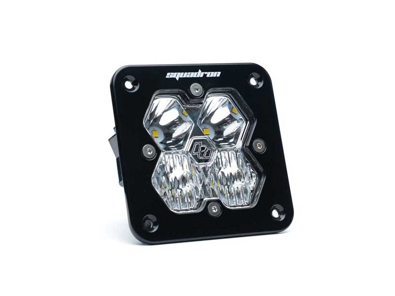 Baja Designs 55-1003-2 Squadron 2.0 Sport Black Flush Mount LED Aux Light Pod Clear Driving/Combo