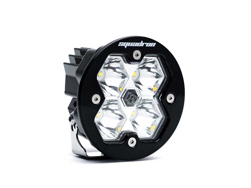 Baja Designs 58-0001-2 Squadron-R 2.0 Sport Black LED Auxiliary Light Pod Universal Clear Spot