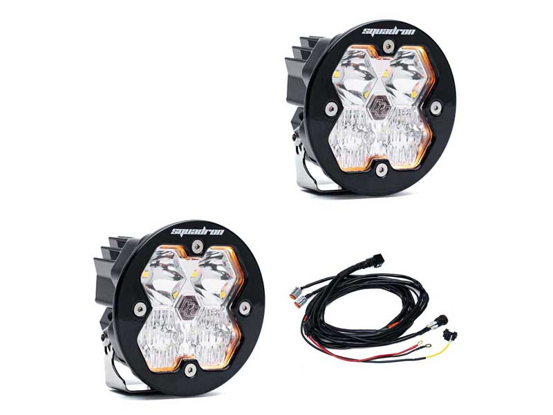 Baja Designs 58-7803-2 Squadron-R 2.0 Sport Black LED Auxiliary Light Pods Clear Driving/Combo