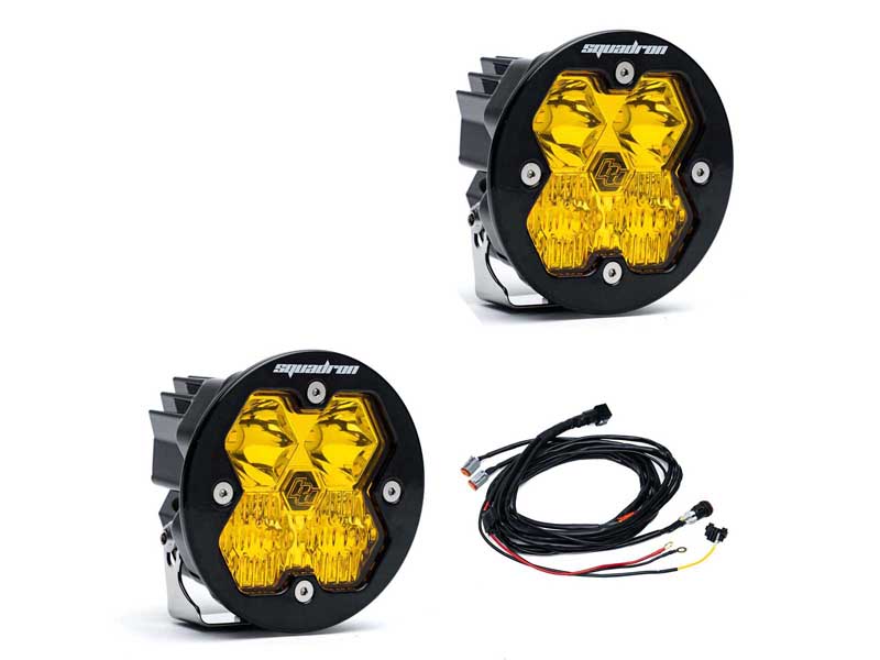 Baja Designs 58-7813-2 Squadron-R 2.0 Sport Black LED Auxiliary Light Pods Amber Driving/Combo