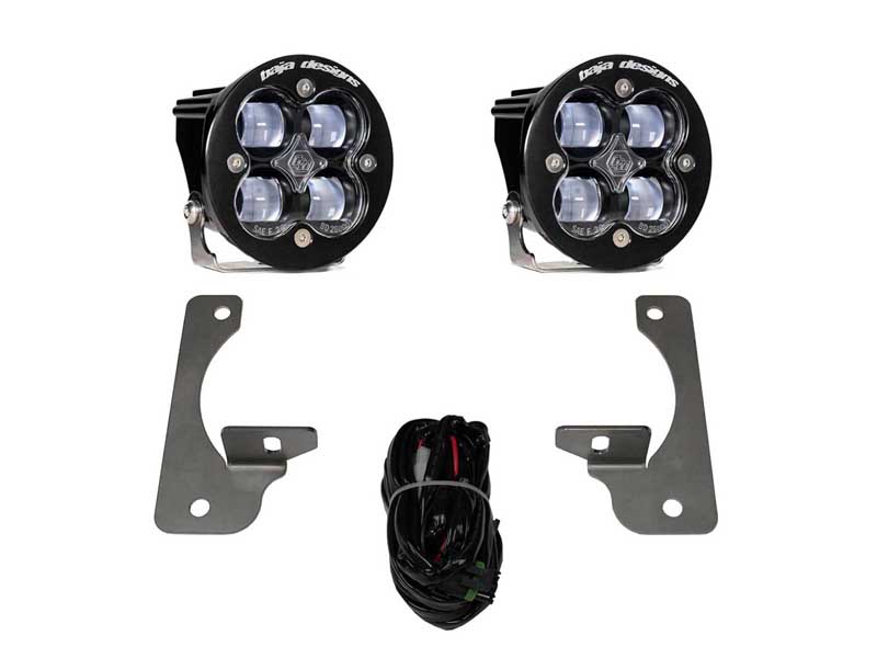 Baja Designs 587524 Squadron R SAE Fog Pocket Light Kit 07-18 Wrangler JK w/ Premium OE Bumper Clear