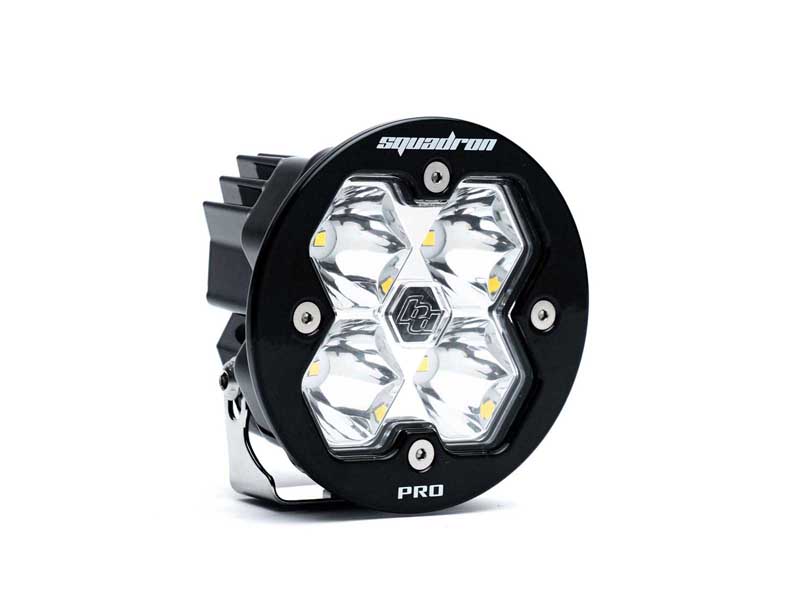 Baja Designs 59-0001-2 Squadron-R 2.0 Pro Black LED Auxiliary Light Pod Universal Clear Spot