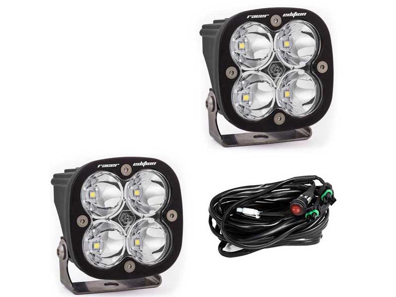 Baja Designs 727801 LED Light Pods Clear Lens Spot Pair Squadron Racer Edition
