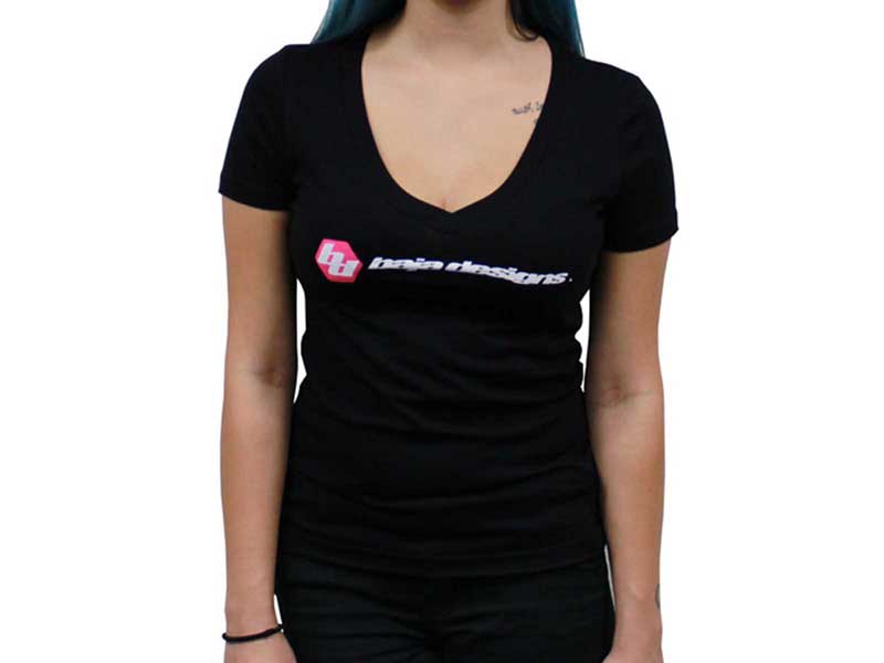 Baja Designs 980020 Black Ladies V Neck T Shirt Medium