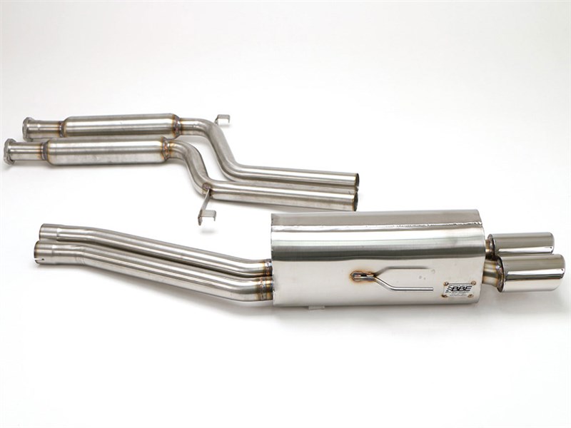 BBE FBMW-0310 Cat-Back Exhaust 3" Single Side Twin Round Tips for 1989-1996 BMW 525i 4-Valve