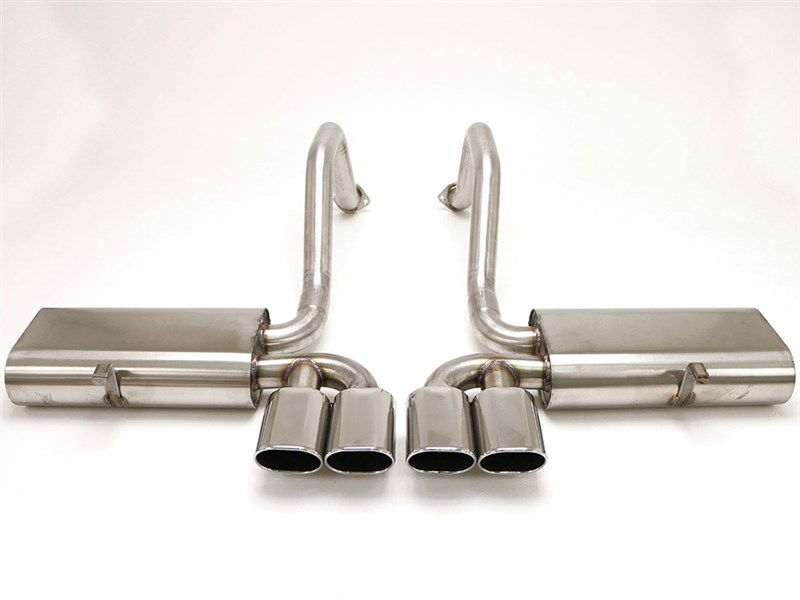 BBE FCOR-0200 Route 66 Axle Back 4-1/2" Quad-Rolled Oval Tips for 1997-2004 Corvette C5 & Z06