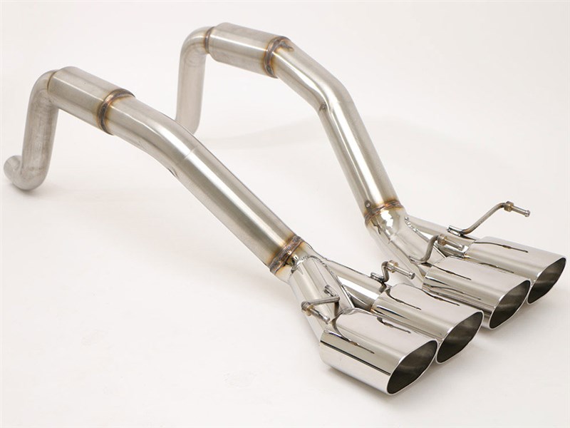 BBE FCOR-0410 Bullet Axle Back 4-1/2" Quad Oval Double-Wall Tips for 2005-2008 Corvette C6