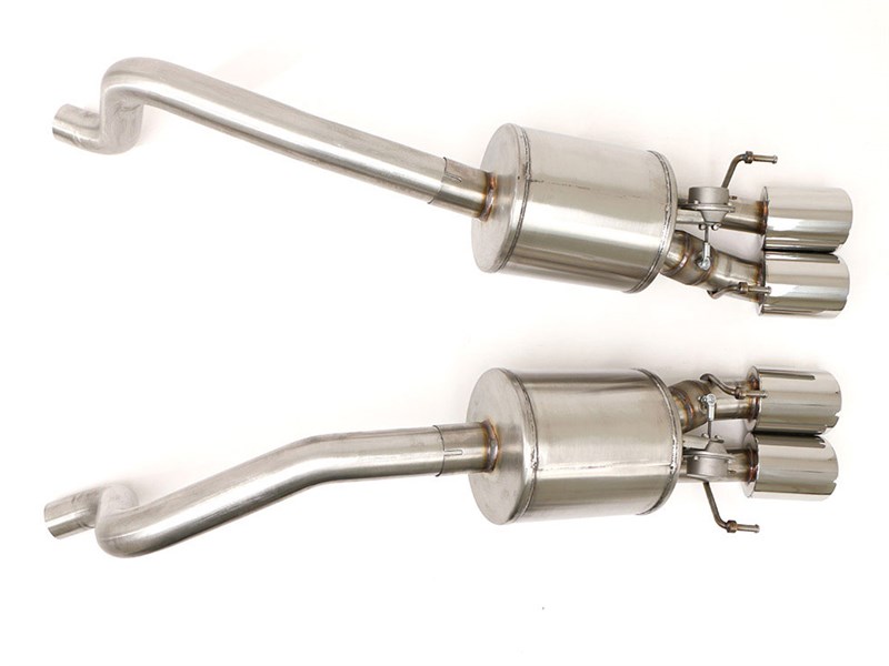 BBE FCOR-0564 Fusion Axle Back for Factory NPP 4" Quad Round Tips for 2009-2013 Corvette C6