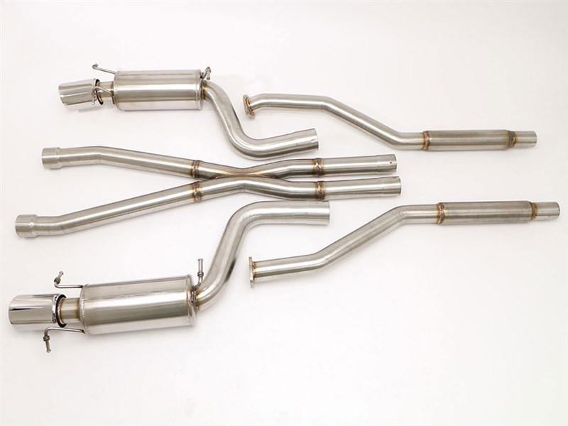 BBE FDOM-0320 Cat Back with X-Pipe Gen2 4-1/4" Twin Round Tips for 2009-2014 Cadillac CTS-V