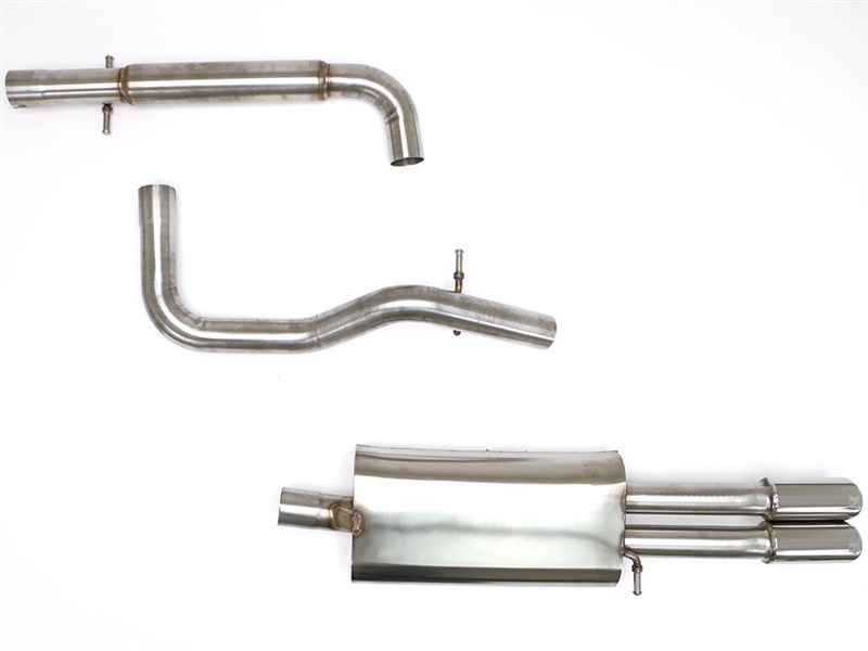 BBE FPIM-0275 2.5" Cat-Back Exhaust 3" Single Side Twin Round Tips for 2003-2005 VW MK4 Jetta