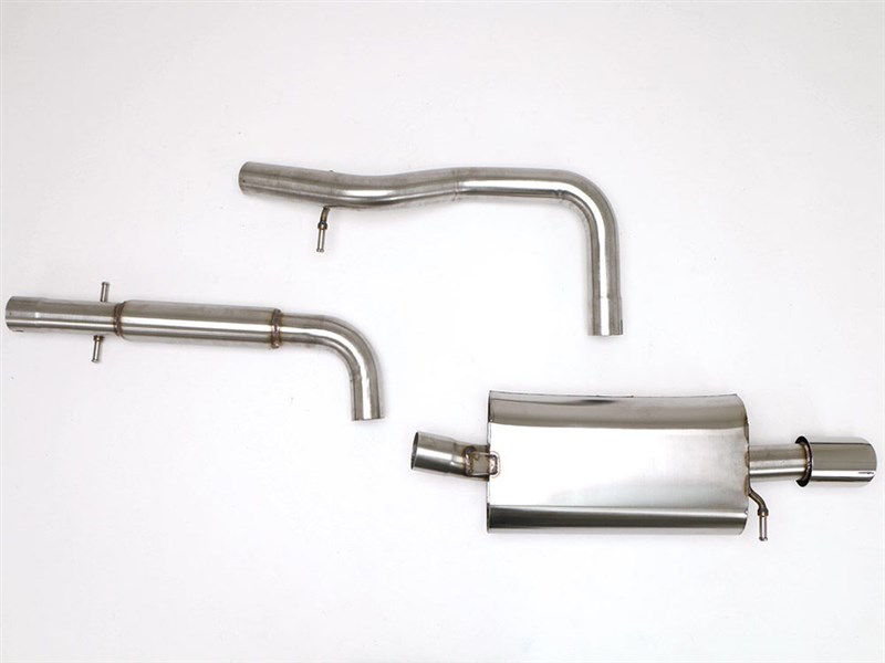 BBE FPIM-0280 2.5" Cat-Back Exhaust 3-1/2" Single Round Rolled-Edge Tip for 2003 VW MK4 GTI-337