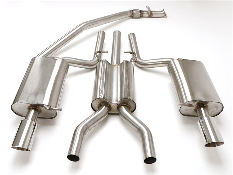 BBE FPIM-0510 Stealth Cat-Back Exhaust 3-1/2" Single Round Double-Wall Tip for 2002-2005 Audi A4 B6