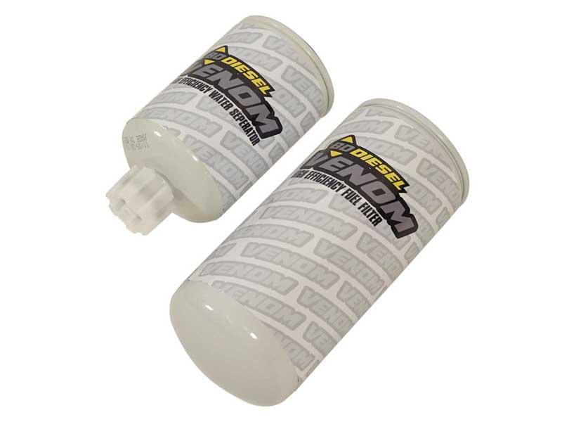 BD Diesel 1050341 Venom Lift Pump Replacement Filter 2-Pack Fuel/Water Separator Spin-on Cartridges