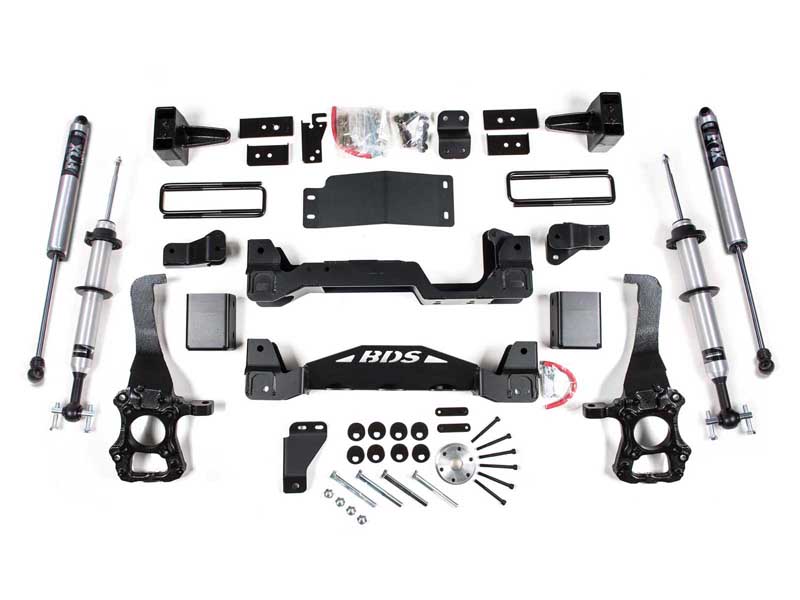 BDS Suspension BDS1305FSR 6" Lift Kit FOX 2.0 Internal Floating Piston Strut 2015-2020 F150 4WD