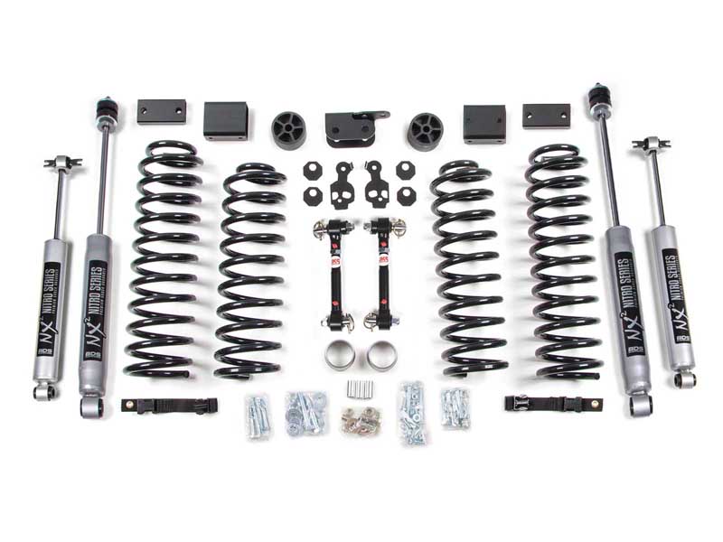 BDS Suspension BDS1403H 3" Lift Kit 2012-18 Wrangler JK 4-Dr Sway Bar Disconnect W/NX2 Nitro Shocks