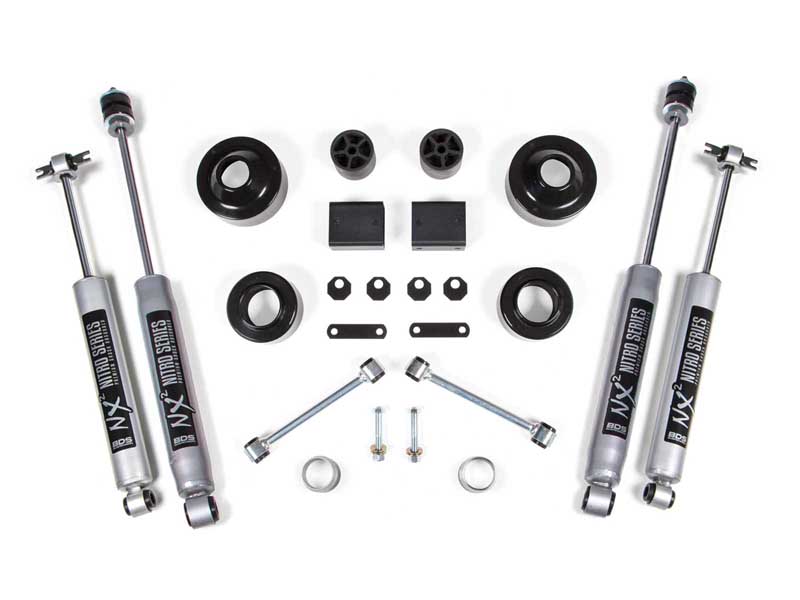 BDS Suspension BDS1429FS 2" Lift Kit Coil Spacer 2012-2018 Wrangler JK 2-Door