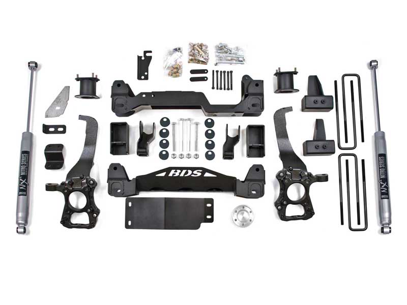 BDS Suspension BDS1533FS 4" Lift Kit 2015-2020 F150 4WD 4" Block Kit Fox 2.0 Performance Shocks
