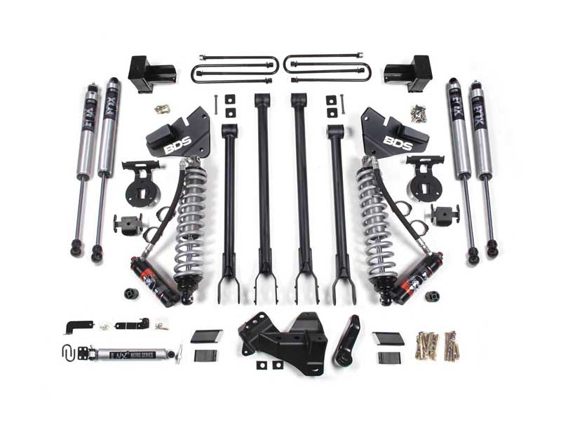 BDS Suspension BDS1537FPE 4" Lift Kit w/4-Link FOX 2.5 Coil-Over 2017-2019 F250/F350 4WD Diesel