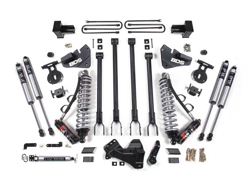 BDS Suspension BDS1577FPE 4" Lift Kit w/4-Link FOX 2.5 Coil-Over 2017-2019 F350 DRW 4WD Diesel