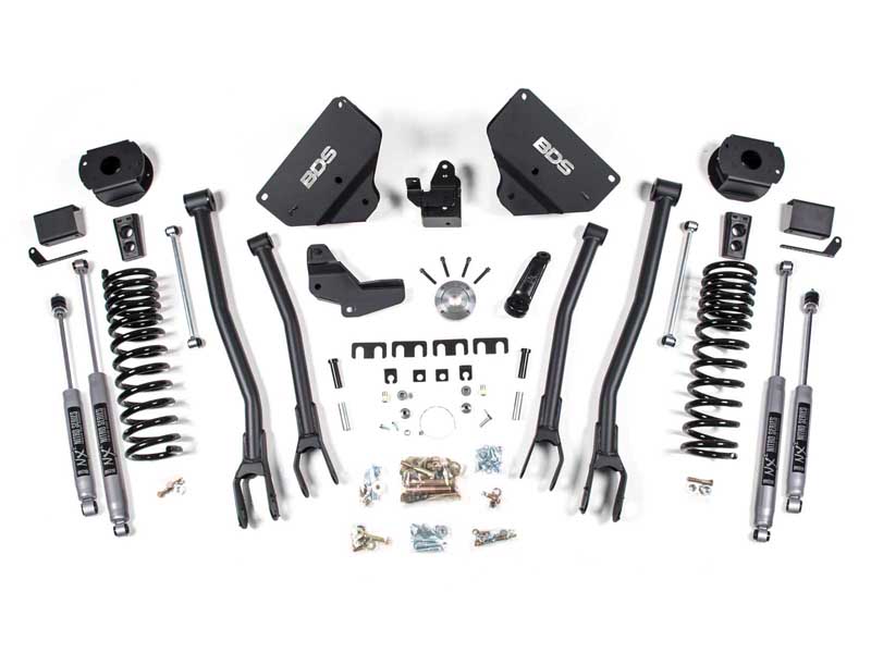 BDS Suspension BDS1634H 4" Lift Kit w/ 4-Link 2014-2018 Ram 2500 w/Air Ride 4WD Gas