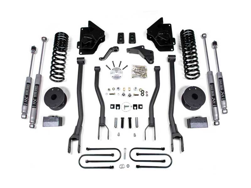 BDS Suspension BDS1644FS 4" Lift Kit w/ 4-Link 2013-2018 Ram 3500 w/Air Ride 4WD Diesel