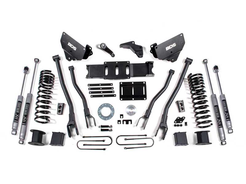 BDS Suspension BDS1650FS 6" Lift Kit w/ 4-Link 2013-2018 Ram 3500 w/Air Ride 4WD Diesel
