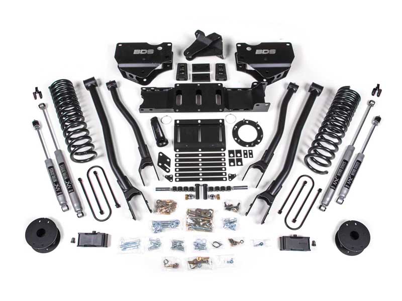 BDS Suspension BDS1720H 4" Lift Kit w/ 4-Link 2019-2024 Ram 3500 w/Air Ride 4WD Diesel