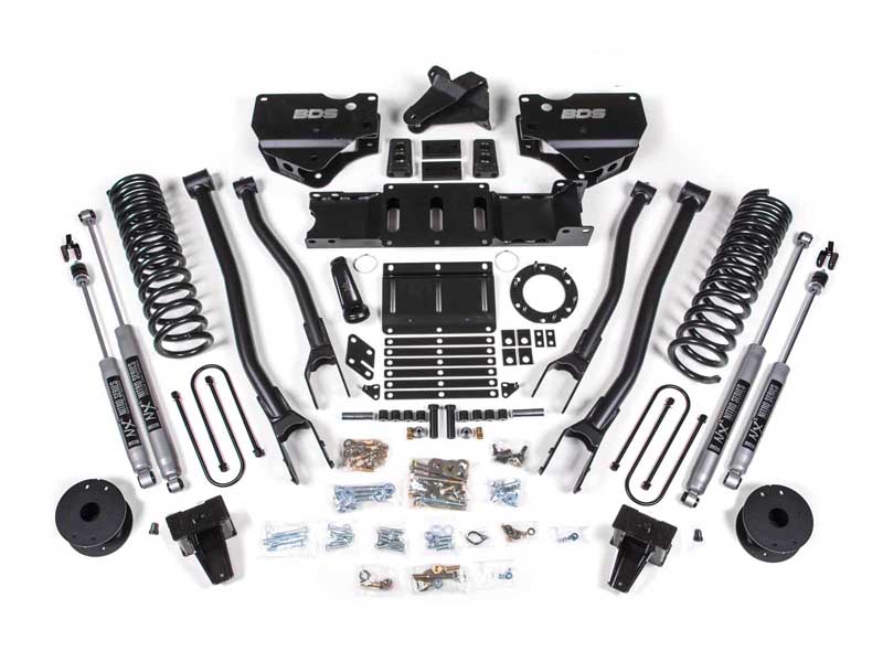 BDS Suspension BDS1732H 6" Lift Kit w/ 4-Link 2019-2024 Ram 3500 w/Air Ride 4WD Diesel