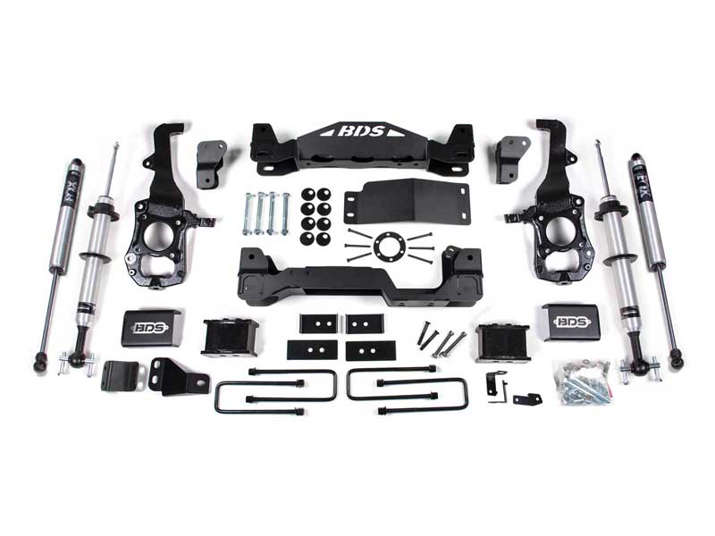 BDS Suspension BDS1900FSR 6" Lift Kit FOX 2.0 Strut 2021-2025 Ford F150 4WD 3" Block Kit