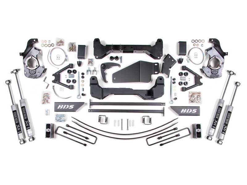 BDS Suspension BDS194H 6" Lift Kit Chevy/GMC 1500/2500 6 Lug 88-98 4WD Leaf Springs NX2 Nitro