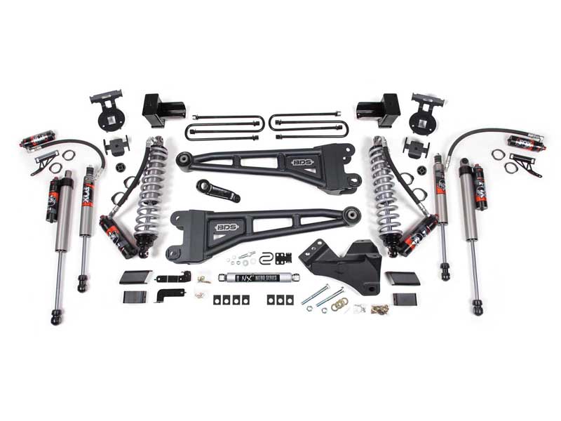 BDS Suspension BDS1966FPE 4" Lift Kit w/Radius Arm FOX 2.5 Coil-Over 2017-2019 F250/F350 4WD Diesel