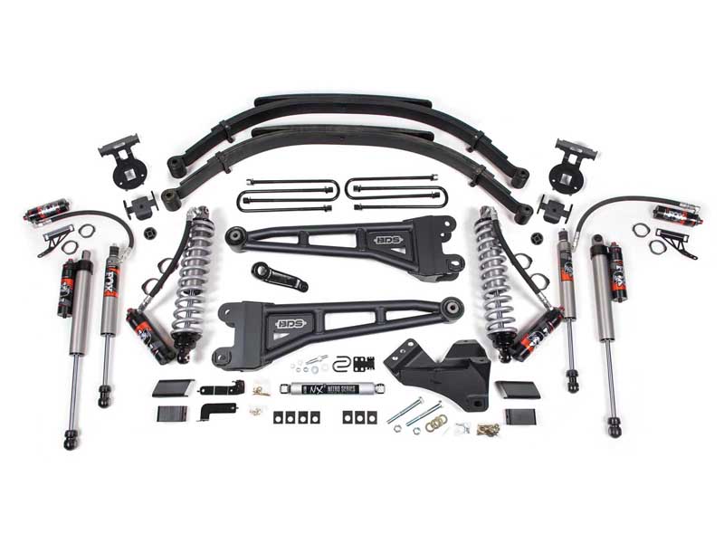 BDS Suspension BDS1970FPE 4" Lift Kit w/Radius Arm FOX 2.5 Coil-Over 2017-2019 F250/F350 4WD Diesel