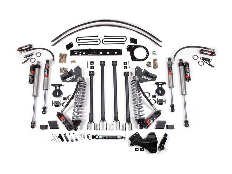 BDS Suspension BDS1978FPE 6" Lift Kit w/4-Link FOX 2.5 Coil-Over 2017-2019 F250/F350 4WD Diesel