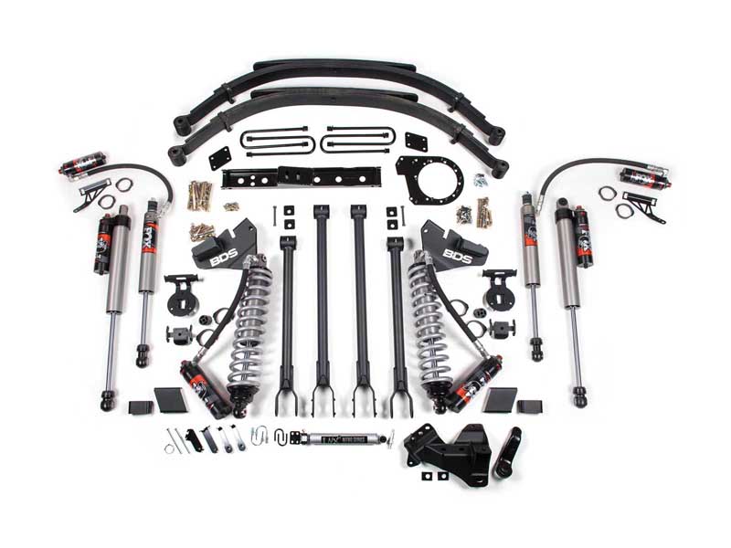 BDS Suspension BDS1986FPE 7" Lift Kit w/4-Link FOX 2.5 Coil-Over 2020-2022 F250/F350 4WD Diesel