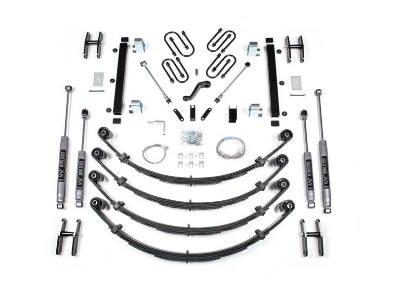 BDS Suspension BDS412H 4.5" Lift Kit 1987-1995 Jeep Wrangler YJ Heavy Duty Leaf Spring NX2 Nitro