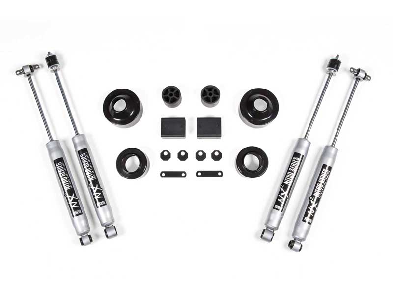 BDS Suspension BDS463H 2" Lift Kit Coil Spacer 2007-2018 Wrangler JK 2/4-Door NX2 Nitro Shocks