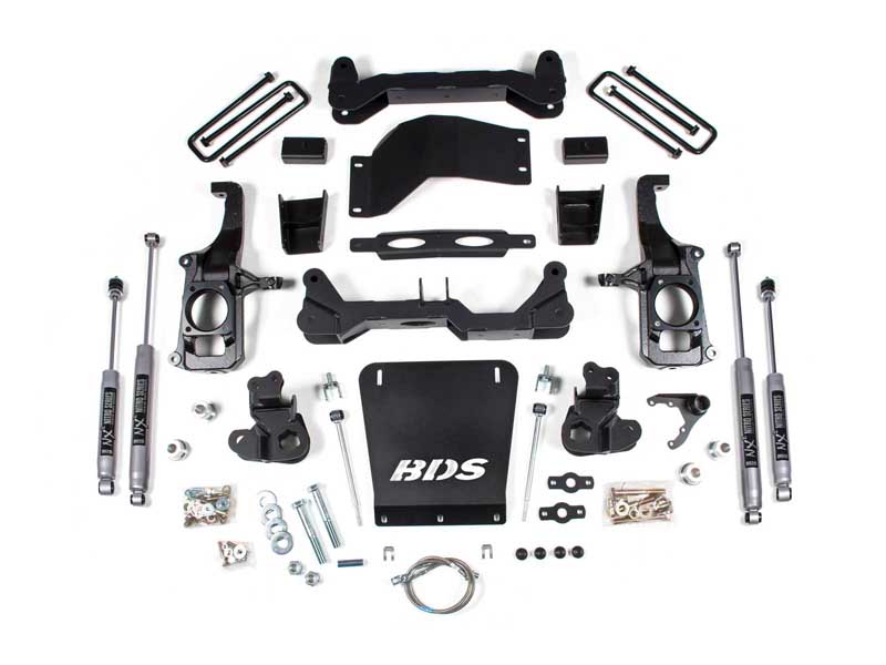 BDS Suspension BDS719H 4.5" Lift Kit 2011-2019 Silverado/Sierra 2500/3500 W/O Overload NX2 Nitro