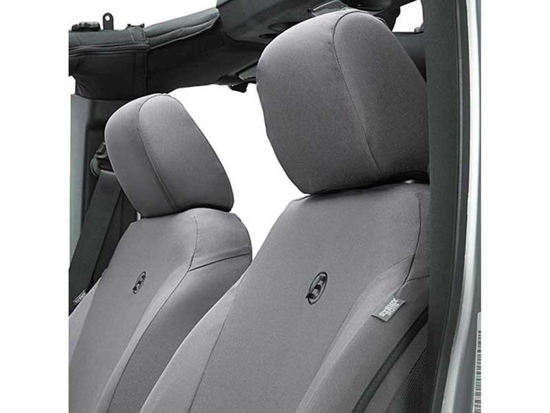 Bestop 29283-09 Seat Covers For 2013-2018 Wrangler JK 4-Dr Front Premium Vinyl Fabric Charcoal