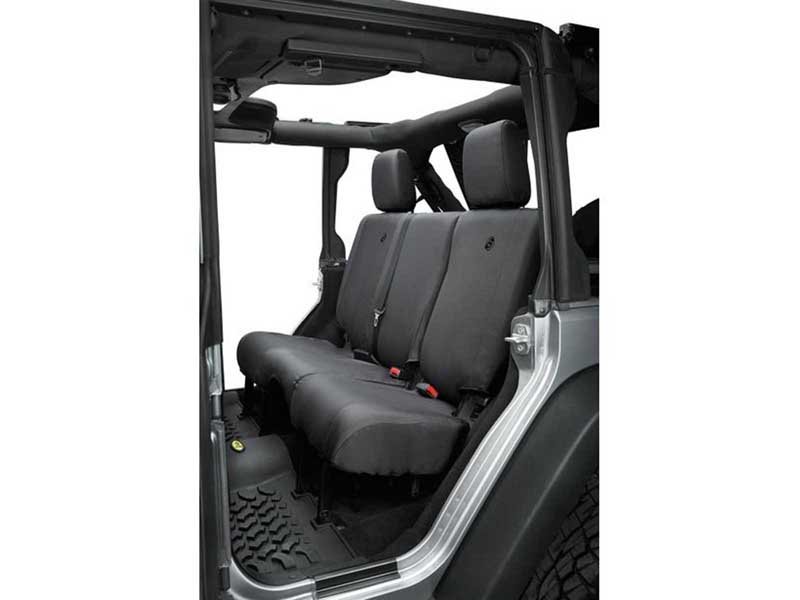 Bestop 29284-35 Seat Covers For 2007, 2013-2018 Wrangler JK 4-Dr Rear Premium Vinyl Fabric Black