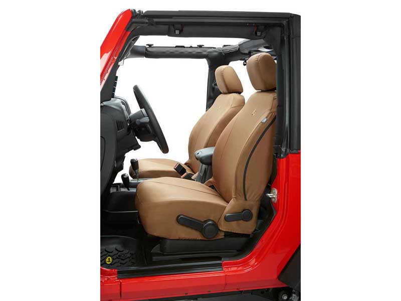 Bestop 29290-04 Gladiator Seat Covers For 2020-2023 Gladiator 4-Dr Front Premium Vinyl Fabric Tan