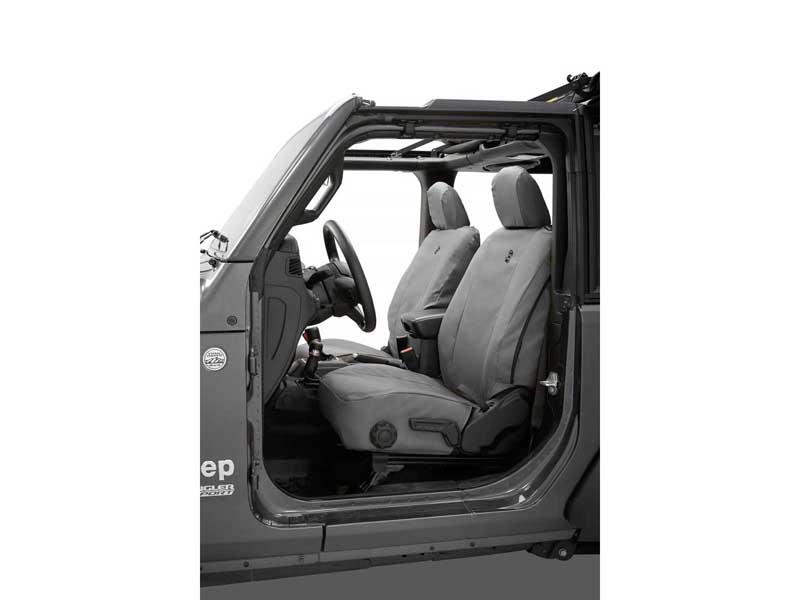 Bestop 29290-09 Seat Covers For 2020-2023 Gladiator 4-Dr Front Premium Vinyl Fabric Charcoal