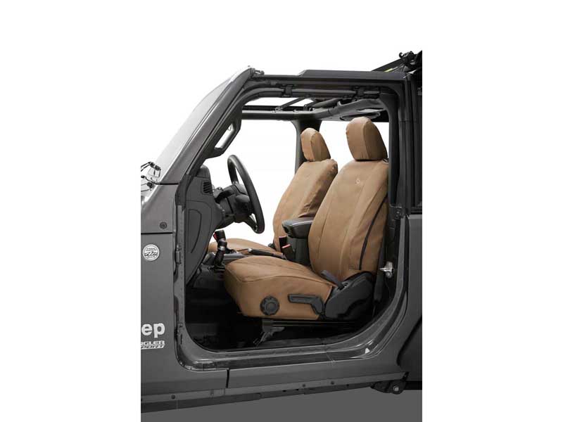 Bestop 29293-04 Seat Covers Jeep '18-26 Wrangler JL 2-Door Front Tan