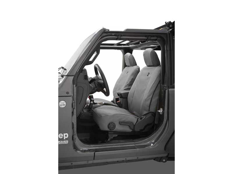 Bestop 29293-09 Seat Covers Jeep '18-26 Wrangler JL 2-Door Front Charcoal