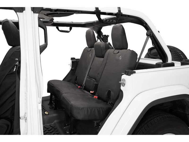 Bestop 29294-35 Seat Covers For 2018-2023 Wrangler JL 4-Dr Rear W/O Fold Down Arm Rest Black