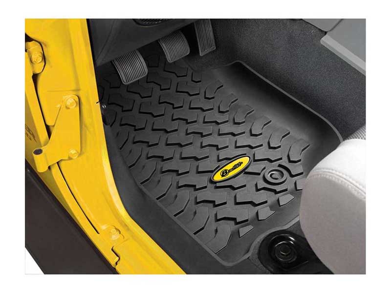Bestop 51500-01 Jeep Front Floor Mats For Jeep 2007-2013 Wrangler JK Black Pair