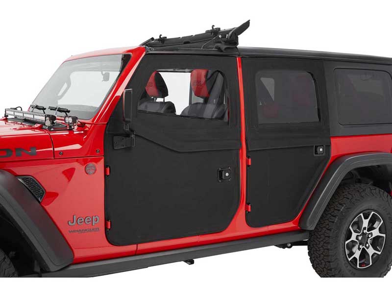 Bestop 51751-35 Full Fabric Doors Jeep '20-26 Gladiator '18-26 Wrangler JL Rear Black Diamond
