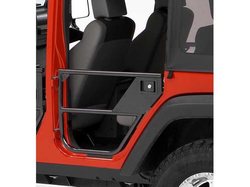 Bestop 51827-01 Tube-Doors HighRock 4x4 Element-Doors For 2007-2018 Wrangler JK Rear Matte Black
