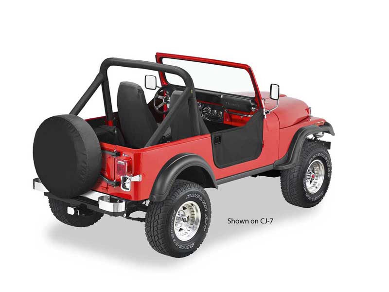 Bestop 53030-01 Lower Fabric Half Doors For Toyota 1964-1984 Land Cruiser Black Crush